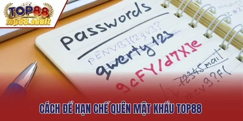 Cách để hạn chế quên mật khẩu Top88